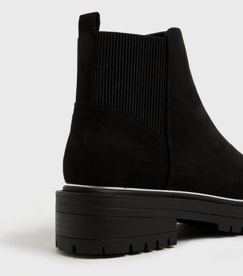 new look black suede chelsea boots