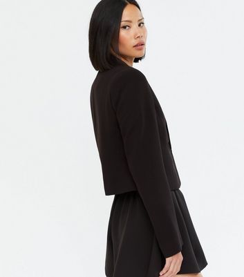 new look crop blazer