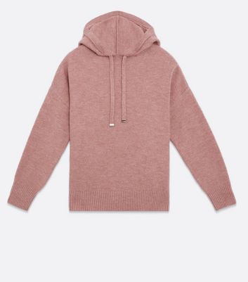 Pink Knit Metal Trim Toggle Hoodie | New Look