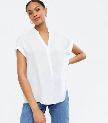 off white camp collar shirt