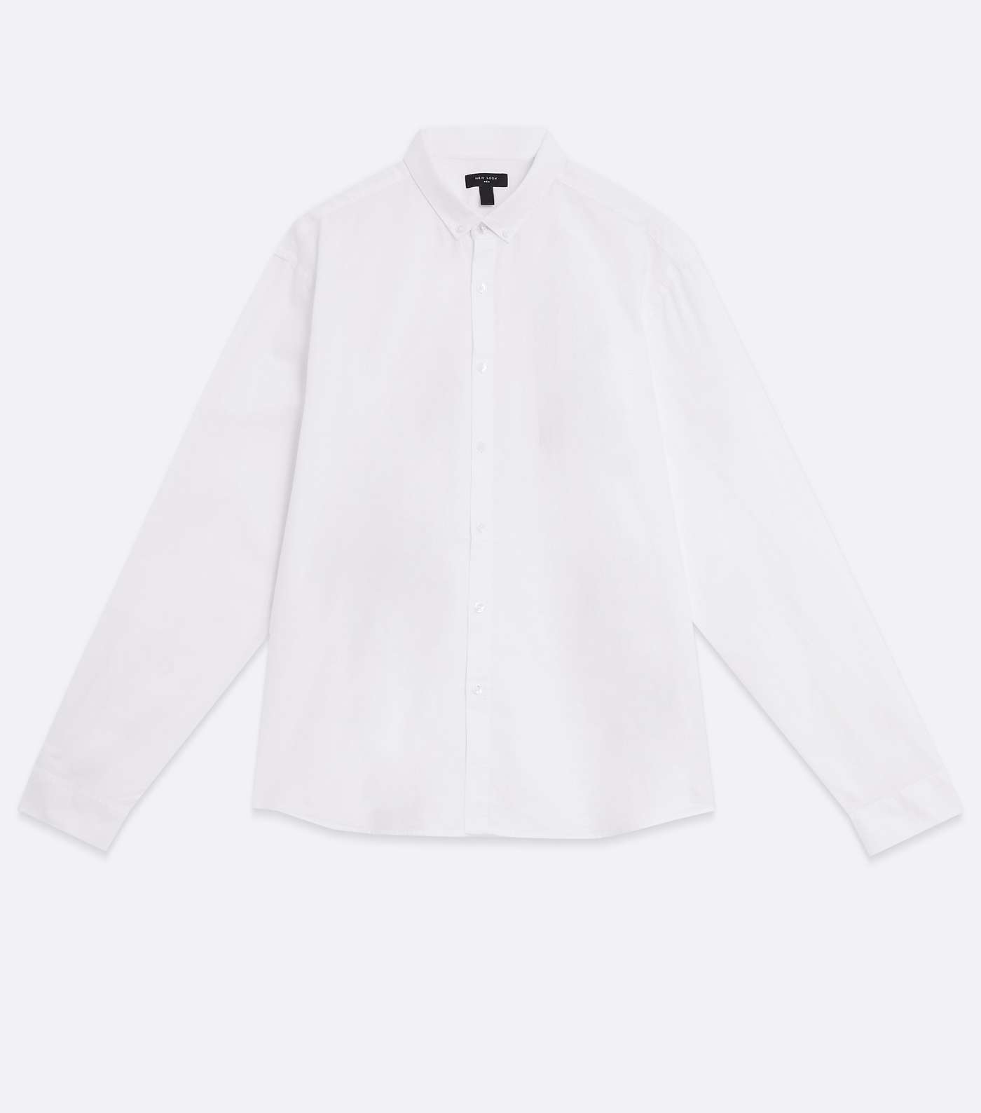 Plus Size White Cotton Oxford Shirt