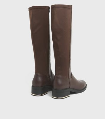 rust knee high boots