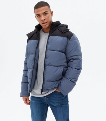 New look blue outlet puffer jacket