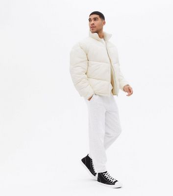 white oversized puffer