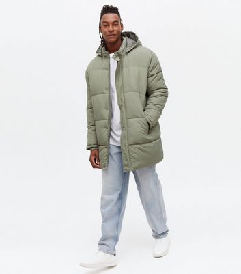 Mens olive shop puffer jacket