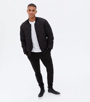 New look mens store black bomber jacket