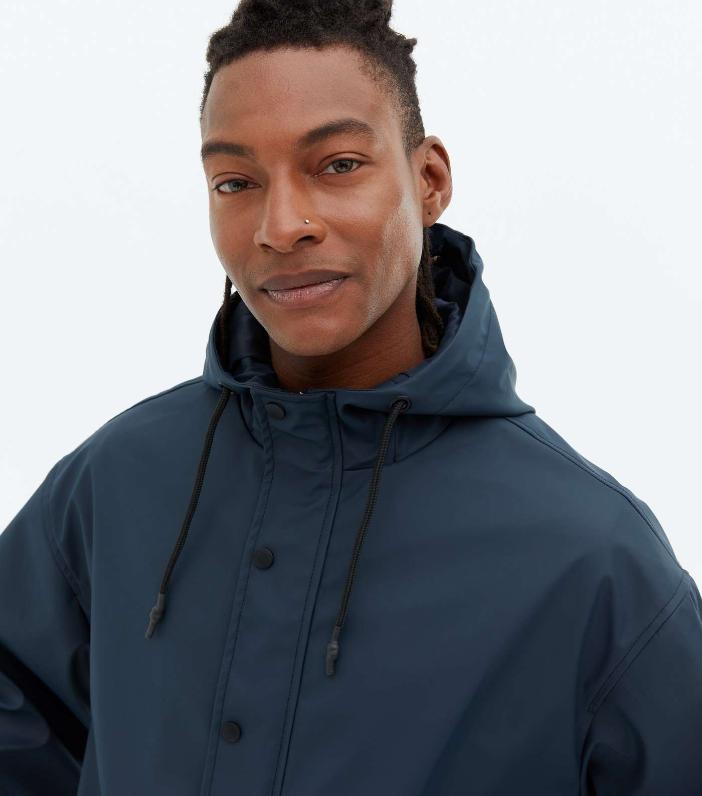 Navy Pocket Front Hooded Anorak Image 3
