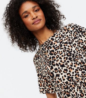 Leopard print hot sale tee dress