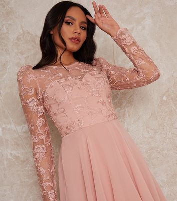 lace puff sleeve dress