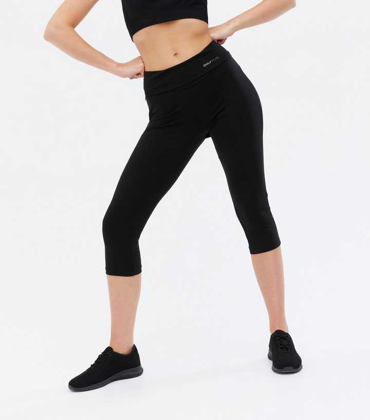 Only Play 3/4 workout leggings in black