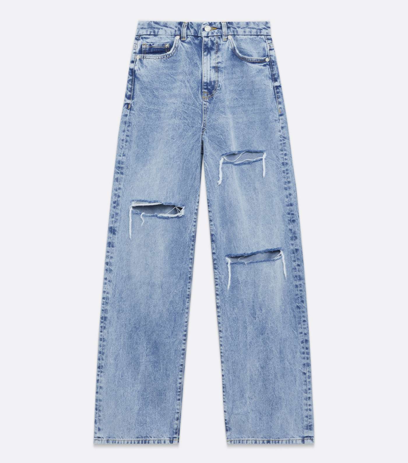 Blue Ripped Knee High Rise Sinead Baggy Fit Jeans Image 5