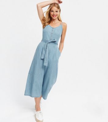 New look denim sales culotte jumpsuit