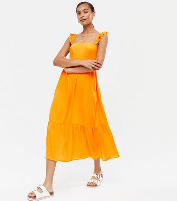 New look outlet orange dress