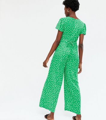 ditsy floral wide leg jumpsuit