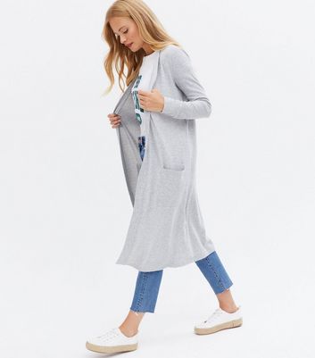 long grey cardigan women