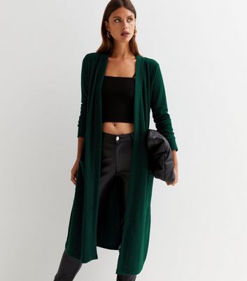 Forest green 2025 long cardigan