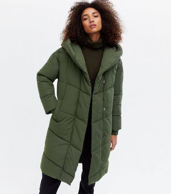 Dark green cheap padded coat