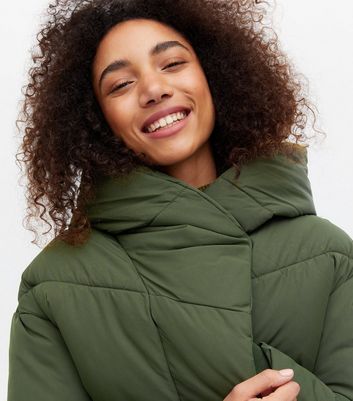 Womens green 2025 padded coat