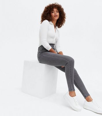 Dark Grey Mid Rise ‘Lift & Shape’ Emilee Jeggings