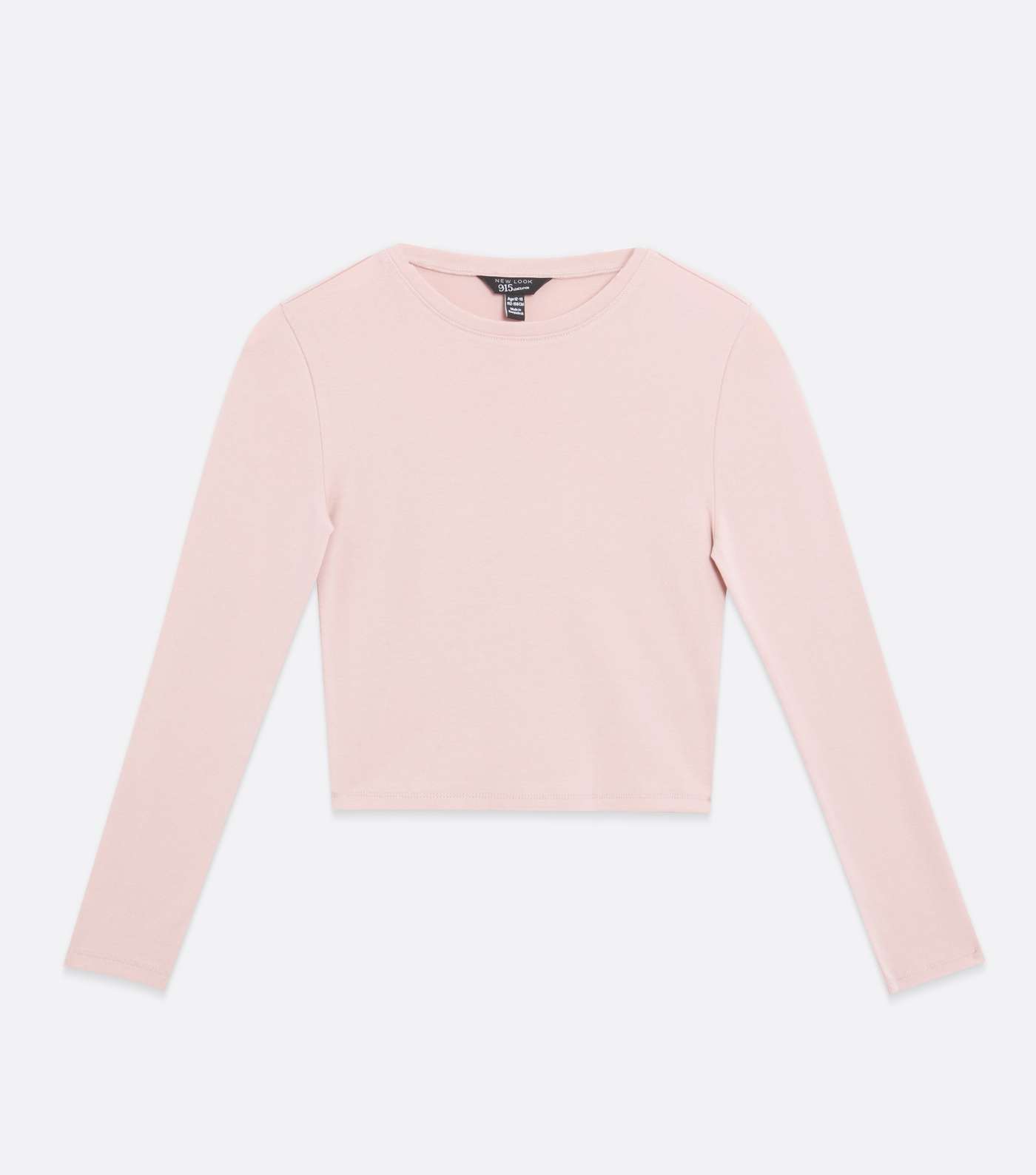 Girls Pale Pink Ribbed Long Sleeve T-Shirt Image 5