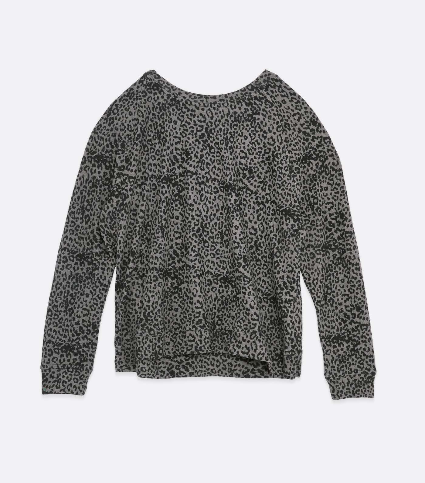 Yumi Khaki Leopard Print Sweatshirt Image 5