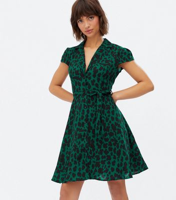 dark green leopard print shirt