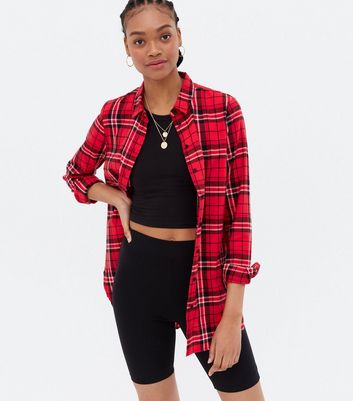 Black and red checked shirt womens hotsell