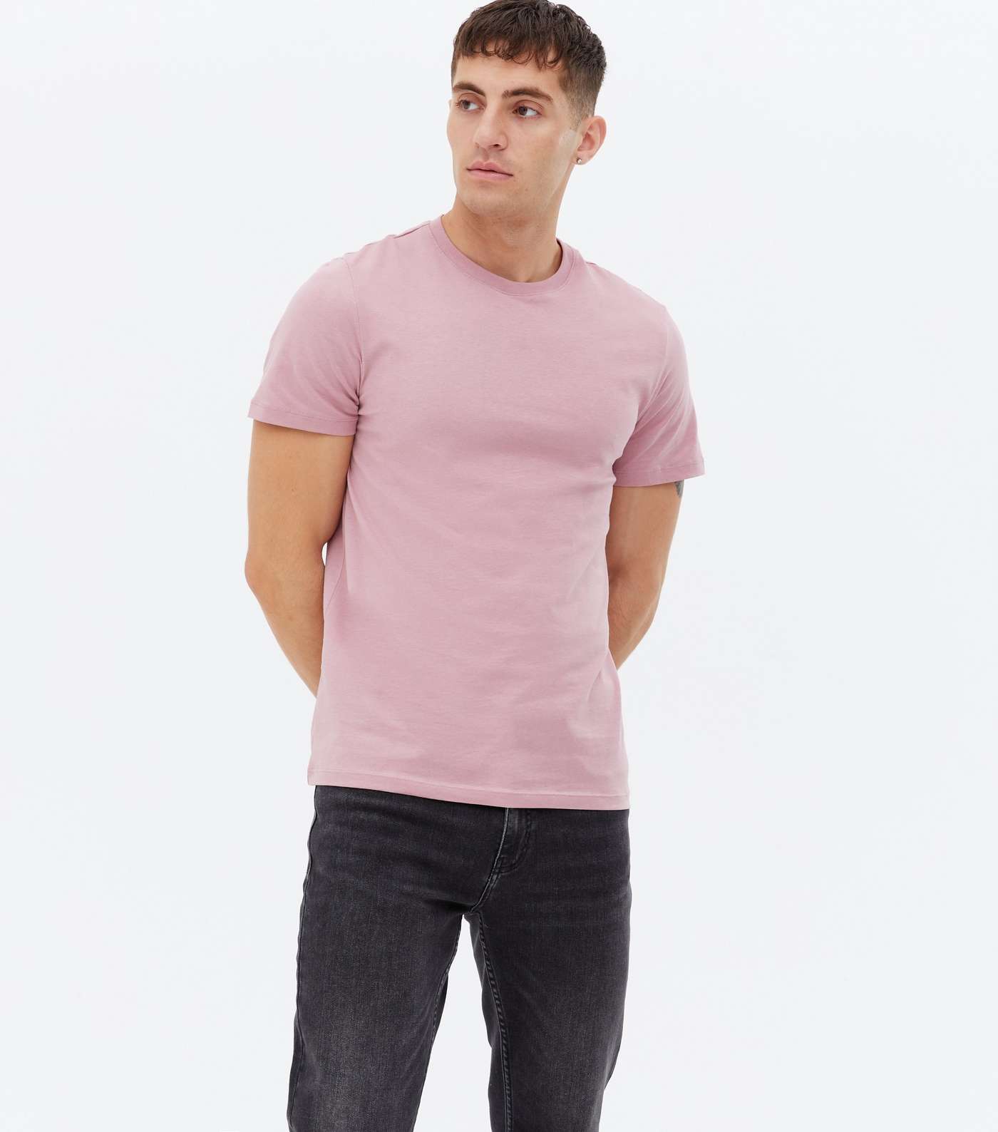 Mid Pink Short Sleeve Crew Neck T-Shirt