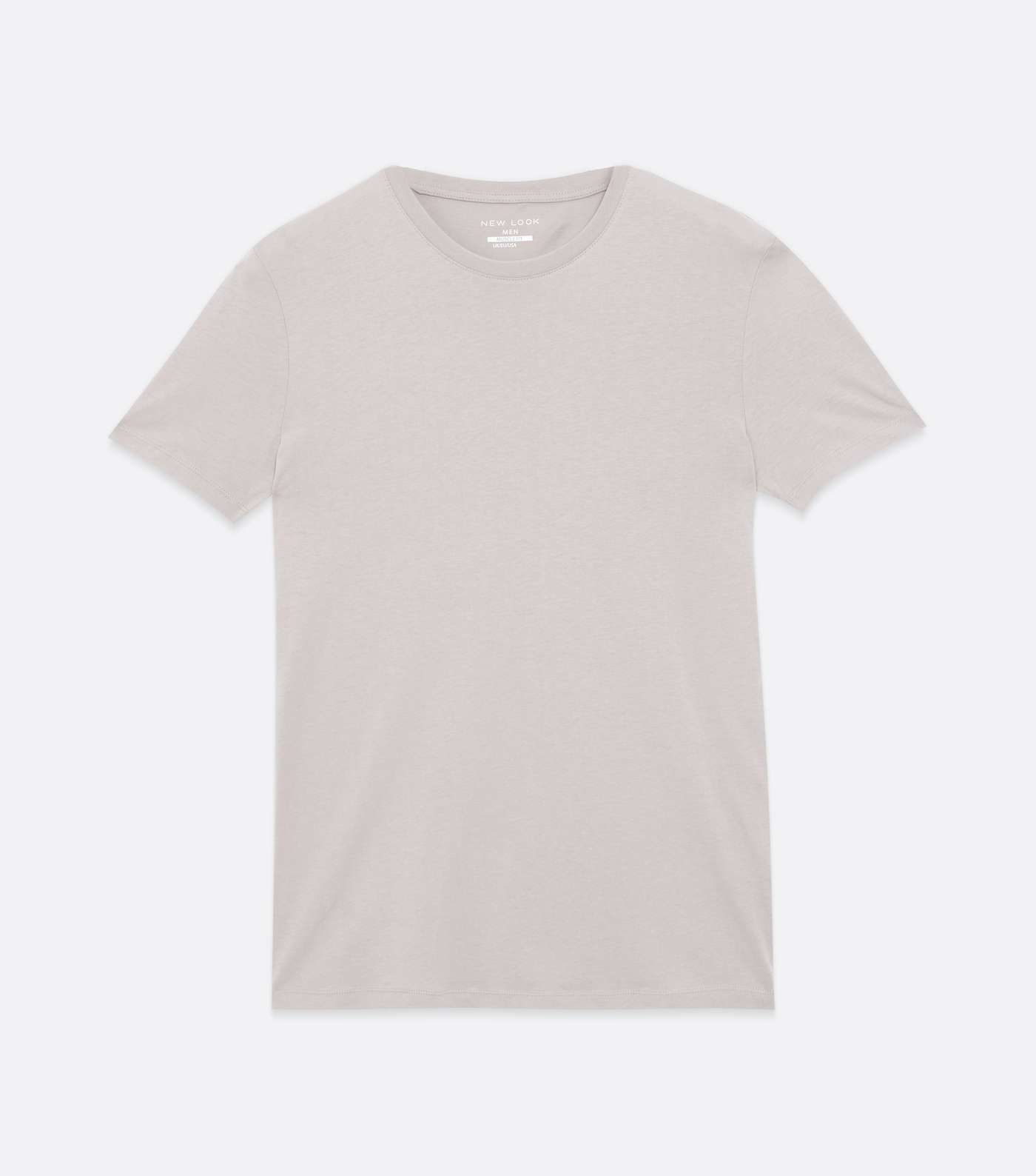 Pale Grey Short Sleeve Muscle Fit Crew T-Shirt Image 5