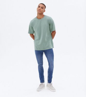 Herrenmode Bekleidung für Herren Blue Oversized T-Shirt