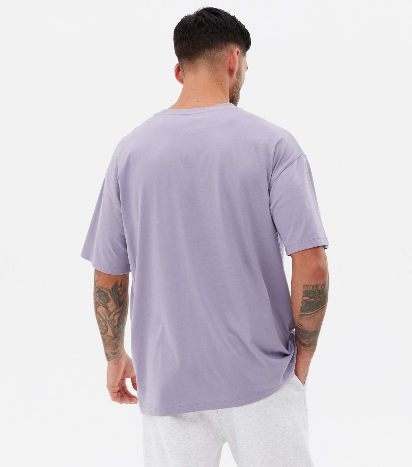 Light Purple Oversized T-Shirt  Image 4