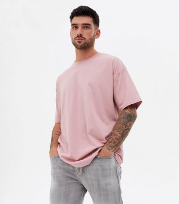 white and pink oversized t shirt