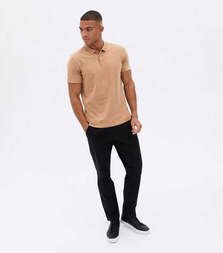 Camel Short Sleeve Polo Shirt | New Look