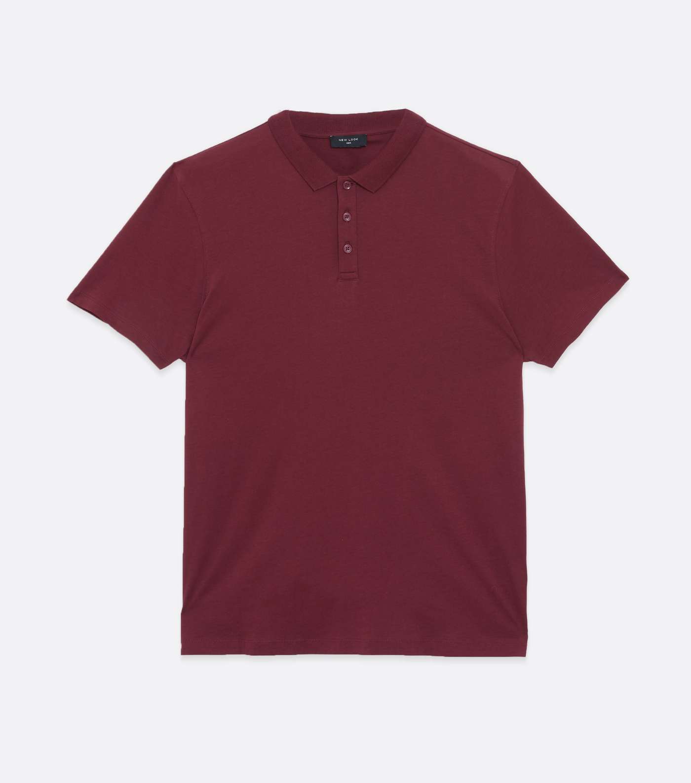 Burgundy Short Sleeve Polo Shirt Image 5