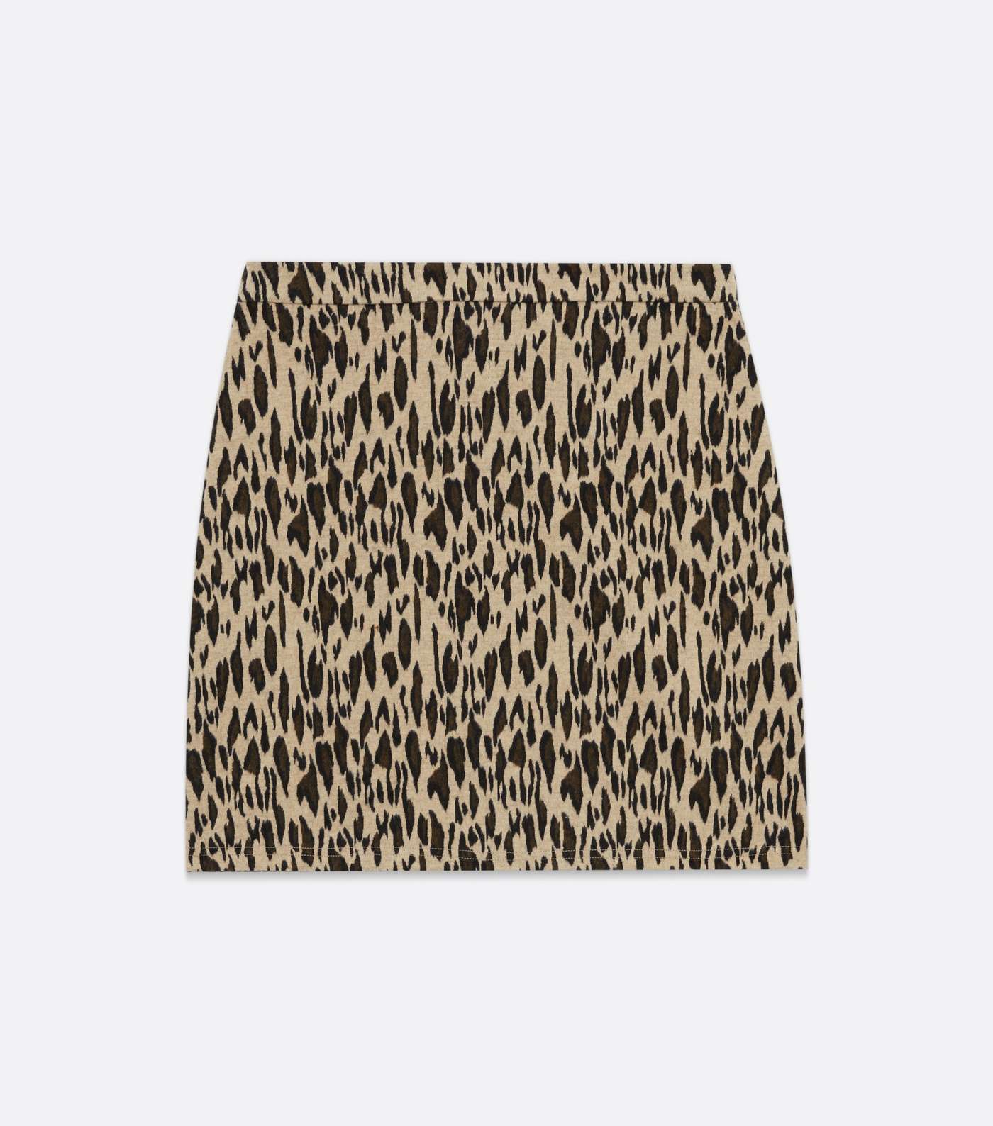 Brown Leopard Print High Waist Mini Skirt Image 5