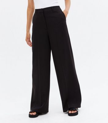 Black Wide Leg Tailored Trousers | New Look