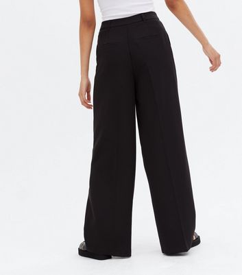 Black Wide Leg Tailored Trousers | New Look