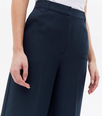 Damen Bekleidung Navy Wide Leg Tailored Trousers
