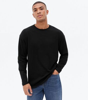 oversized black long sleeve shirt