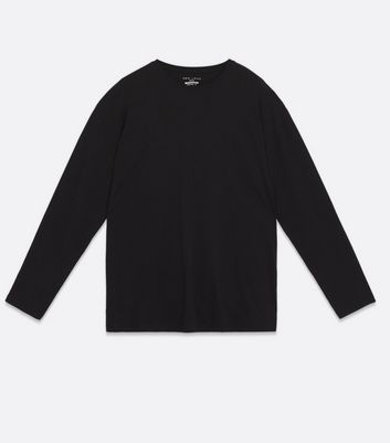 Black Crew Neck Long Sleeve Oversized T 