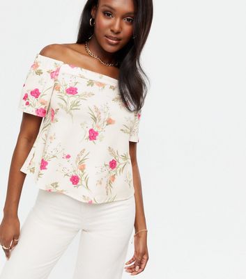 white bardot blouse