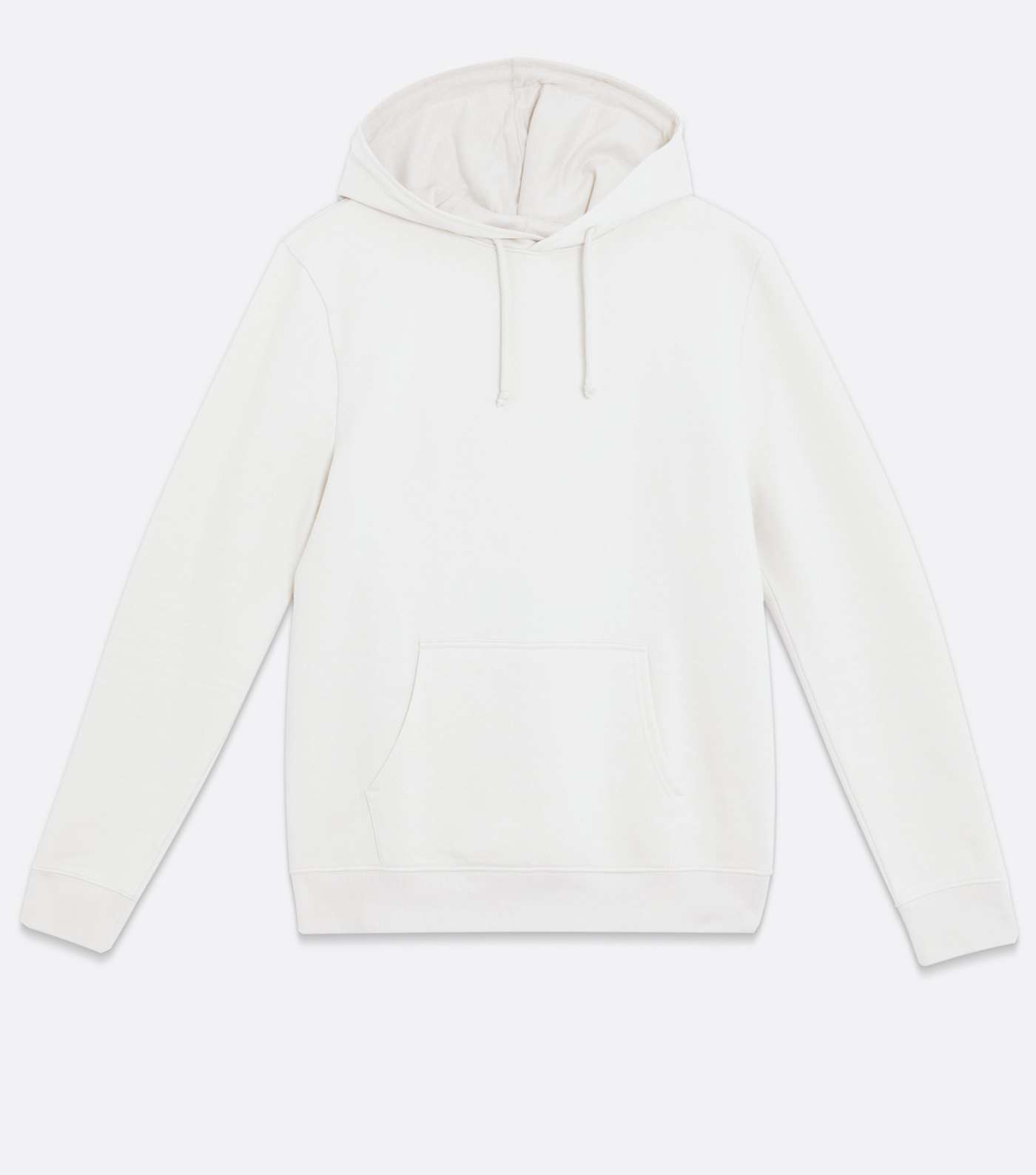 Off White Pocket Front Long Sleeve Hoodie Image 5