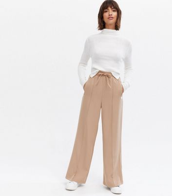 elasticated wide leg trousers