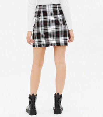 black checkered skirt