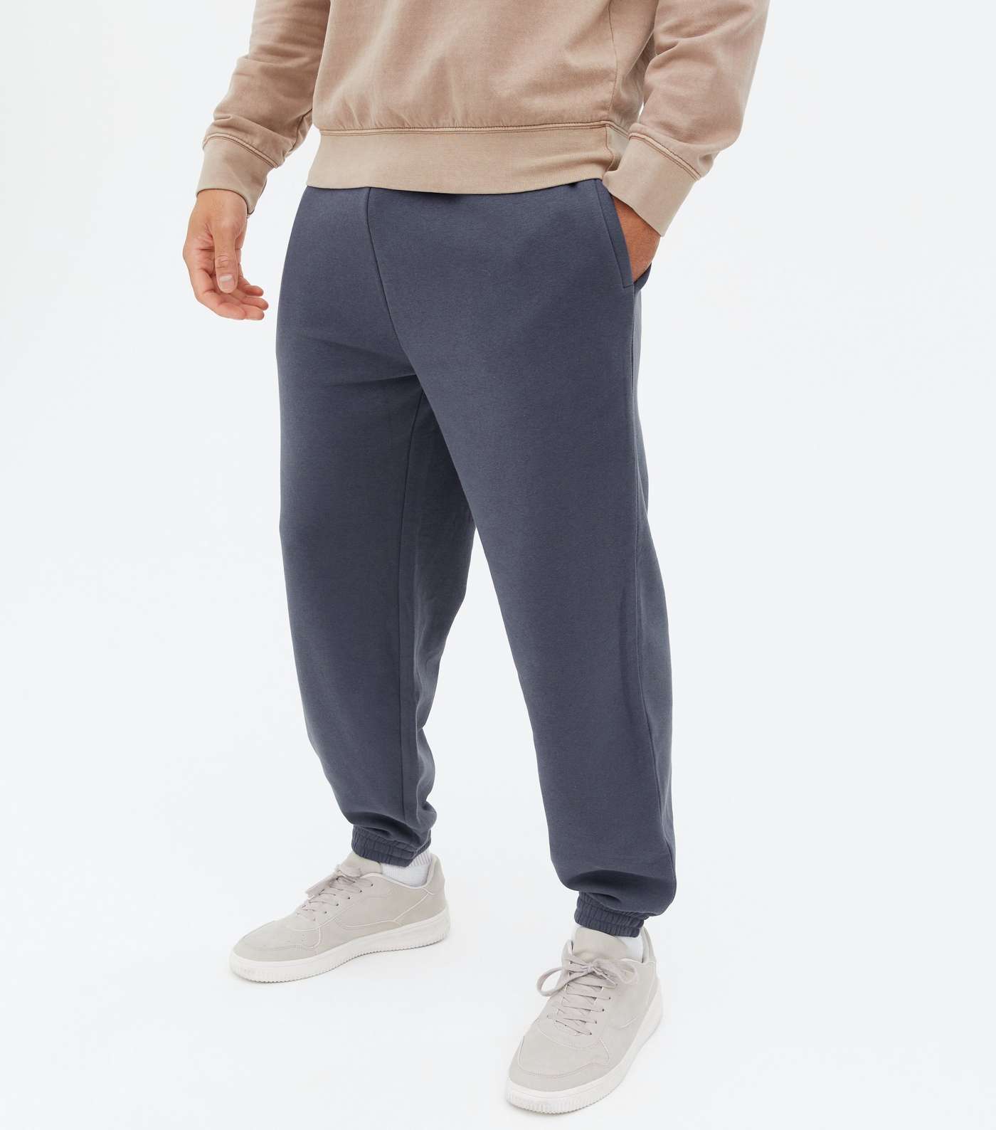 Bright Blue Relaxed Fit Cuffed Joggers Image 2