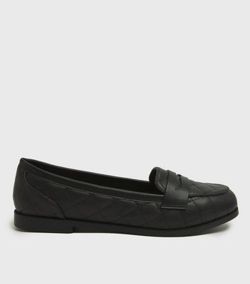 womens quilted loafers