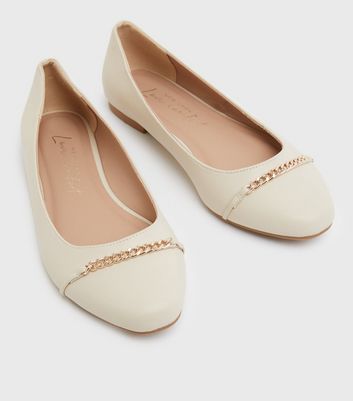 new look white ballet pumps