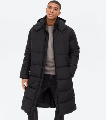 Off White Mid Length Hooded Puffer Jacket | New Look