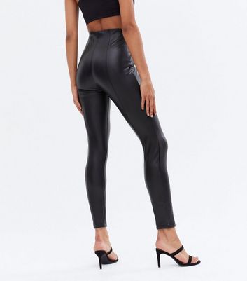 New Look Faux Leather Legging in Black