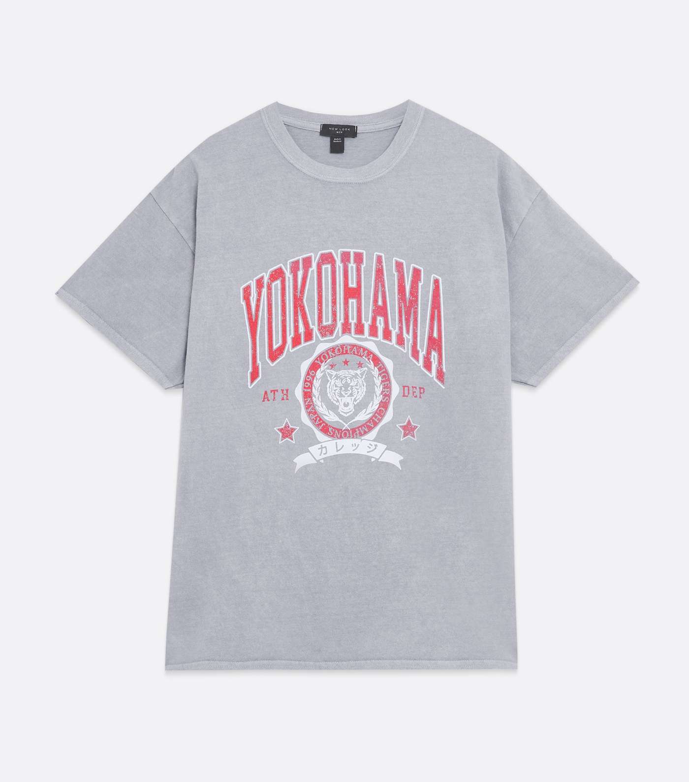 Grey Overdyed Yokohama Varsity Logo T-Shirt Image 5